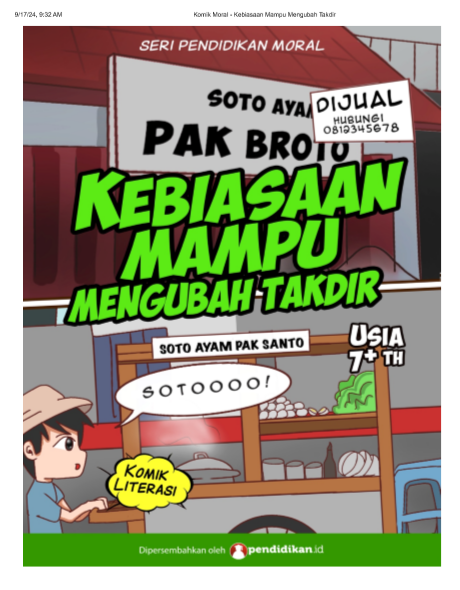 Kebiasaan Mampu Mengubah Takdir